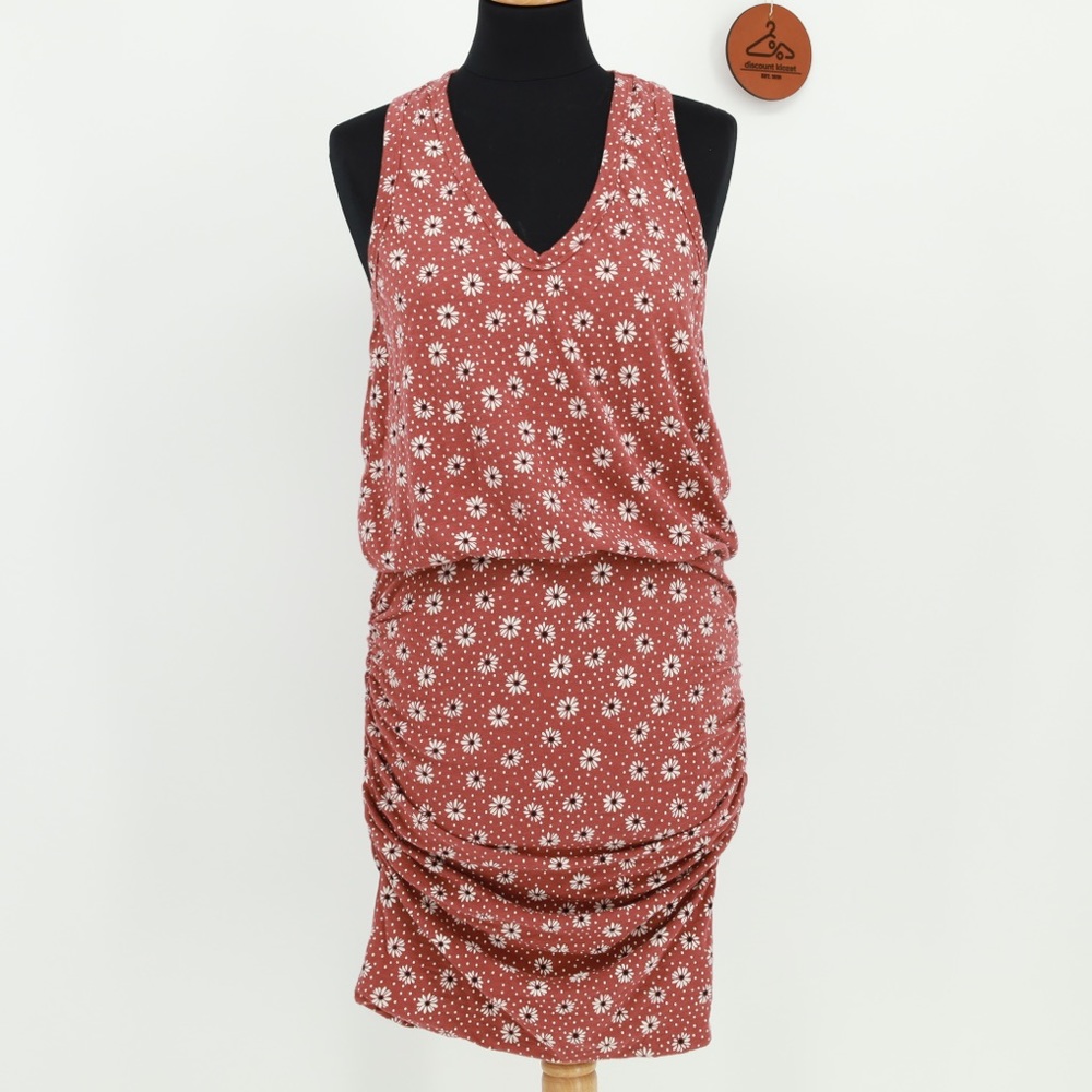 SUNDRY Tank Ruched‎ Floral Print Dress